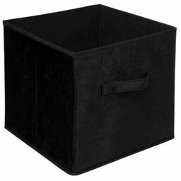 Pudełko materiałowe do regału 31x31 Velvet czarne składane