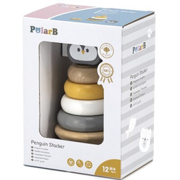 VIGA Zabawka edukacyjna PolarB Piramidka Pingwin 44205