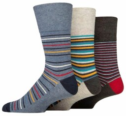 Gentle Grip 3PACK, bezuciskowe skarpety Męskie, klasyczny wzór,