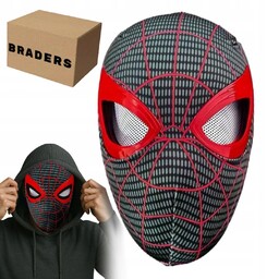 Spiderman Maska Ruchome Oczy Interaktywna Cosplay Karnawał Człowiek