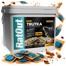 Trutka na szczury, myszy, gryzonie, pasta orzechowa brodifakum