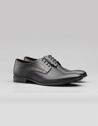 Czarne buty derby skórzane p004