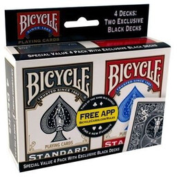 Karty do gry Rider Back 4-pak, Bicycle