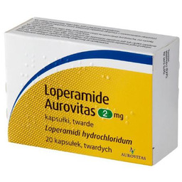Loperamide Lek przeciwbiegunkowy Aurovitas 2 mg, 20 kaps.