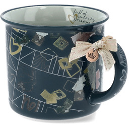 Anekke Niebieski Kubek Stylowa Porcelana