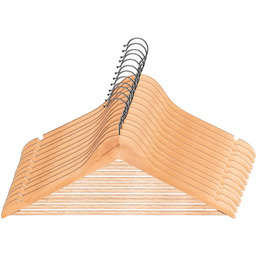 Wieszak drewniany na ubrania 12 szt