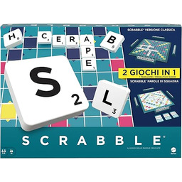 Mattel Games Scrabble dwa w jednym, wersja: włoska,
