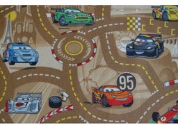 Wykładzina dywanowa DISNEY CARS beż 56x82 cm