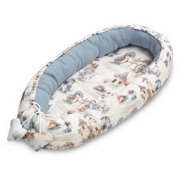 Sensillo KOKON MUŚLIN SMOKI JEANS 80x45 + PODUSZKA