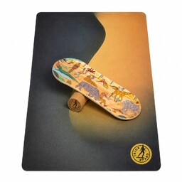 Trickboard Balance Board Large Safari z korkowym wałkiem