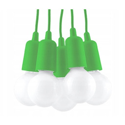 Lampa wisząca Diego 5 zielony nowoczesny do sypialni