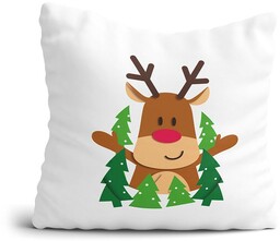 Poduszka na Mikołaja Renifer Choinki Prezent na Boże