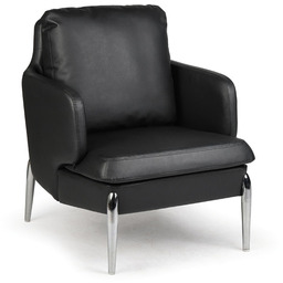 Fotel skórzany LUXOR, czarny