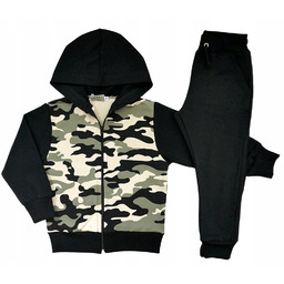 Komplet dresowy dla chłopca Moro wojskowe kieszenie