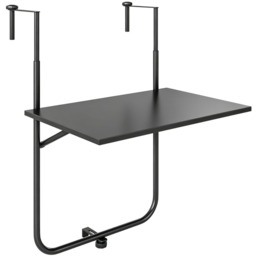 Stolik balkonowy wiszący Outsunny 62x60x85,5cm., czarny