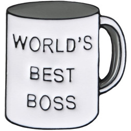 Metalowa przypinka World Best Boss, The office