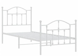 Elior Białe metalowe łóżko industrialne 90x200 cm R5-E48