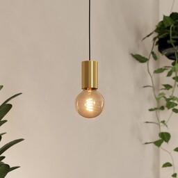 EGLO Lampa wisząca Pozueta 1, możliwość ściemniania, mosiężny