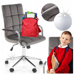 Krzesło Obrotowe dla Dziecka Gonzo 4 Szary Welur