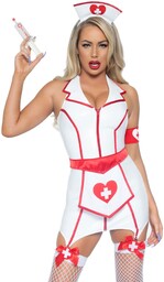 Leg Avenue przebranie pielęgniarki Vinyl Er Hottie Dress