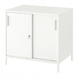 Ikea Trotten Szafka z przesuwane drzwi biały 80x75