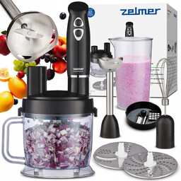 BLENDER RĘCZNY ZELMER KUCHENNY WIELOFUNKCYJNY MIKSER 4 OSTRZA