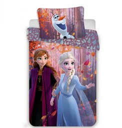 Jerry Fabrics Pościel bawełniana 140x200 Frozen 3617 Kraina