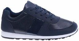 Sznurowane granatowe buty męskie