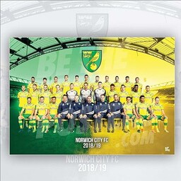 Norwich City FC 2018/19 A3 Squad plakat piłkarski/nadruk/sztuka