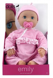 Dolls World Lalka bobas Emily 46 cm jasnoróżowa