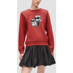 KARL LAGERFELD Czerwona damska bluza Ikon Sketch Duo