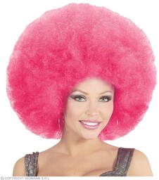 PERUKA AFRO RÓŻ