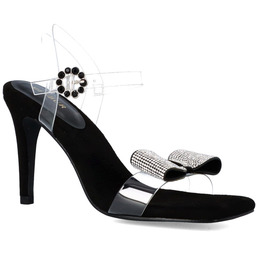 Silikonowe sandały z kokardką - MENBUR 23724 CZARNE