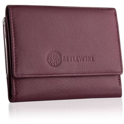 Portfel skórzany BETLEWSKI BPD-SS-14 różowy