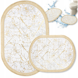 Dywaniki Łazienkowe Komplet 2 Szt Antypoślizgowe 60x100 Szary