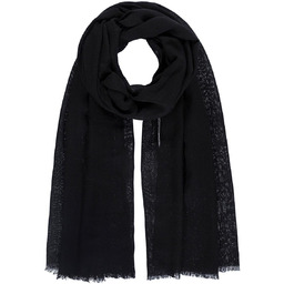 Damski szal kaszmir czarny Passigatti