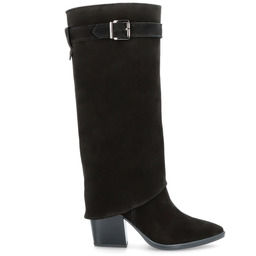 Wysokie kowbojki ze skóry - TYMOTEO G1071 CZARNE