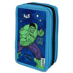 Piórnik z wyposażeniem potrójny Avengers