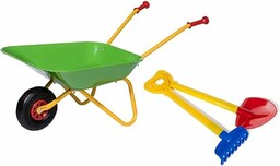 Rolly Toys Taczka, zestaw z szufelką i grabkami