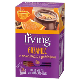 Herbata Irving Grzaniec Owocowy Pomarańcza z goździkami 20x4g