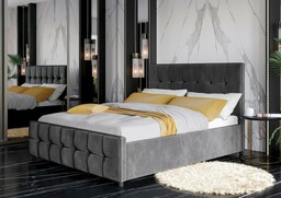Łóżko tapicerowane z pojemnikiem MEDIOLAN (SFG015), materac 160x200