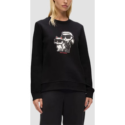 KARL LAGERFELD Czarna damska bluza Ikon Sketch Duo