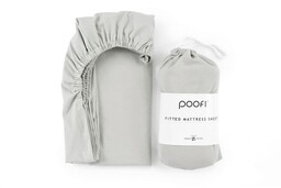 Poofi Prześcieradło do łóżeczka organic 70x140 Jasny szary