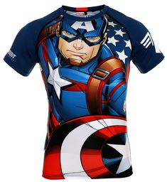 Poundout Rashguard Marvel Captain America 2.0