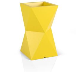 Geometryczna donica Valencia 70 cm żółta