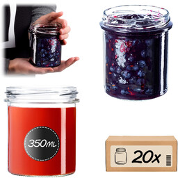 Słoiki na przetwory Avila 350ml 20szt 82mm bez