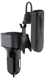 Dudao słuchawka Bluetooth + ładowarka samochodowa 2xUSB 3,4A