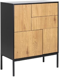 Nowoczesna komoda Seaford (83431), dziki dąb, do salonu