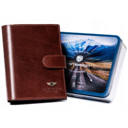 Elegancki, duży portfel męski ze skóry naturalnej -