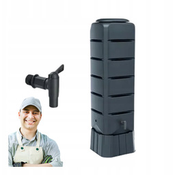 Zbiornik woda deszczową Tenso 120l antracytowy solidny odporny